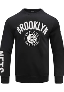 Pro Standard Brooklyn Nets Mens Black Classic Long Sleeve Fashion Sweatshirt