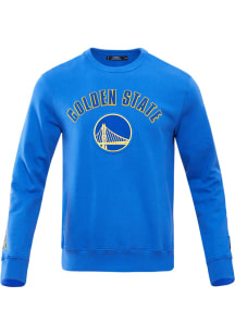 Pro Standard Golden State Warriors Mens Blue Classic Long Sleeve Fashion Sweatshirt