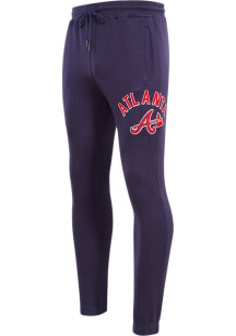Pro Standard Atlanta Braves Mens Navy Blue Classic Fashion Sweatpants