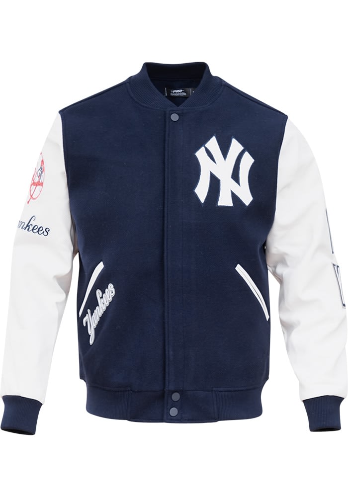 Pro Standard New York Yankees Mens NAVY Wool Varsity Heavyweight
