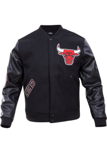 Pro Standard Chicago Bulls Mens Black Wool Varsity Heavyweight Jacket