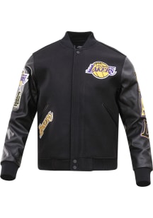 Pro Standard Los Angeles Lakers Mens Black Wool Varsity Heavyweight Jacket