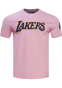 Pro Standard Los Angeles Lakers Pink Team Short Sleeve Fashion T Shirt