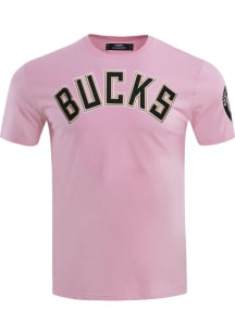 Pro Standard Milwaukee Bucks Pink Team Short Sleeve Fashion T Shirt