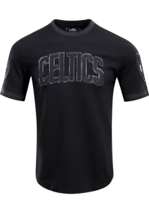 Pro Standard Boston Celtics Black Tonal Striped Short Sleeve Fashion T Shirt