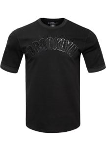 Pro Standard Brooklyn Nets Black Tonal Striped Short Sleeve Fashion T Shirt