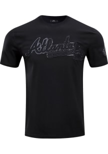 Pro Standard Atlanta Braves Black Tonal Short Sleeve Fashion T Shirt
