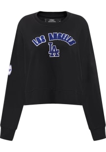 Pro Standard Los Angeles Dodgers Womens Black Classic Crew Sweatshirt