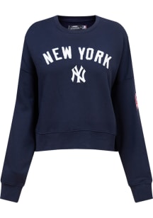 Pro Standard New York Yankees Womens Navy Blue Classic Crew Sweatshirt