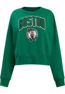 Pro Standard Boston Celtics Womens Green Classic Crew Sweatshirt