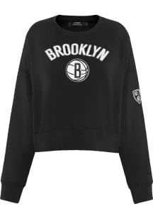 Pro Standard Brooklyn Nets Womens Black Classic Crew Sweatshirt