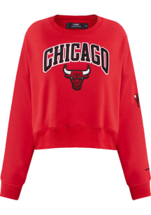 Pro Standard Chicago Bulls Womens Red Classic Crew Sweatshirt