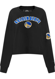 Pro Standard Golden State Warriors Womens Black Classic Crew Sweatshirt