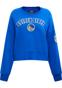 Pro Standard Golden State Warriors Womens Blue Classic Crew Sweatshirt