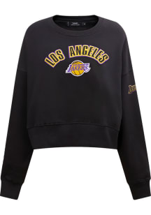 Pro Standard Los Angeles Lakers Womens Black Classic Crew Sweatshirt