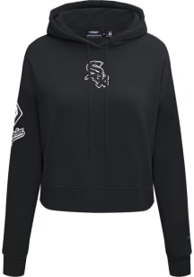 Pro Standard Chicago White Sox Womens Black Classic Cropped Hooded Sweatshirt