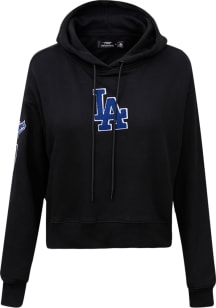 Pro Standard Los Angeles Dodgers Womens Black Classic Cropped Hooded Sweatshirt