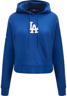 Pro Standard Los Angeles Dodgers Womens Blue Classic Cropped Hooded Sweatshirt