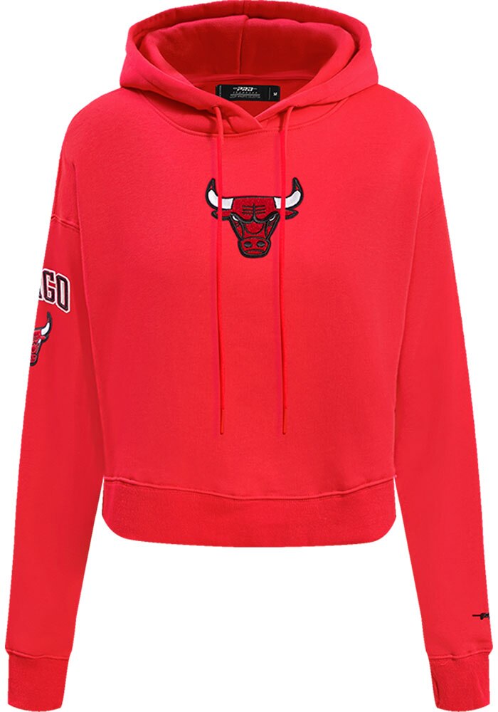 Pro Standard Chicago Bulls Womens Red Classic Cropped Hoodie