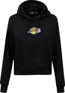 Pro Standard Los Angeles Lakers Womens Black Classic Cropped Hooded Sweatshirt