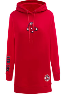 Pro Standard Boston Red Sox Womens Red Hoodie Short Sleeve Dress