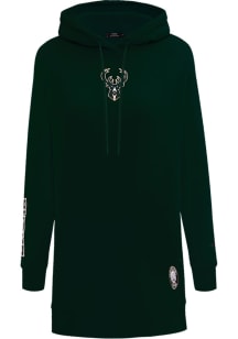 Pro Standard Milwaukee Bucks Womens Green Hoodie Short Sleeve Dress