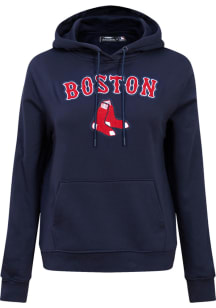 Pro Standard Boston Red Sox Womens Navy Blue Classic Hooded Sweatshirt