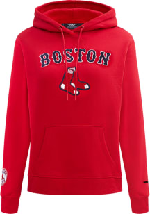 Pro Standard Boston Red Sox Womens Red Classic Hooded Sweatshirt