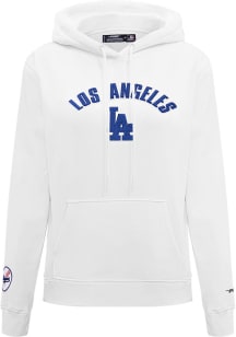 Pro Standard Los Angeles Dodgers Womens White Classic Hooded Sweatshirt