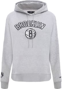 Pro Standard Brooklyn Nets Womens Grey Classic Hooded Sweatshirt