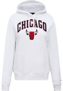 Pro Standard Chicago Bulls Womens White Classic Hooded Sweatshirt