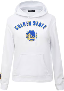 Pro Standard Golden State Warriors Womens White Classic Hooded Sweatshirt