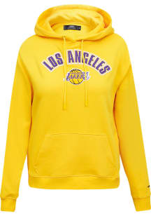 Pro Standard Los Angeles Lakers Womens Yellow Classic Hooded Sweatshirt