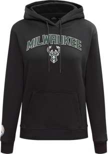 Pro Standard Milwaukee Bucks Womens Black Classic Hooded Sweatshirt