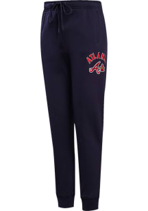Pro Standard Atlanta Braves Womens Classic Navy Blue Sweatpants