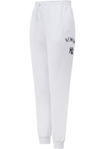 Pro Standard New York Yankees Womens Classic White Sweatpants