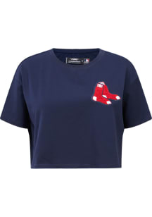 Pro Standard Boston Red Sox Womens Navy Blue Boxy Short Sleeve T-Shirt