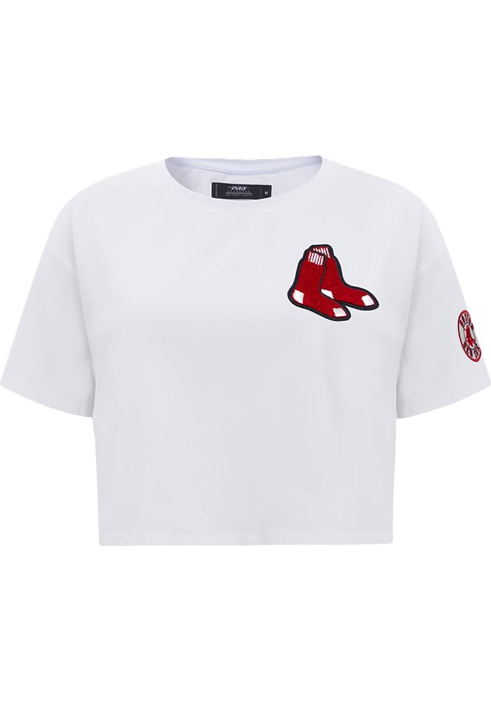 Pro Standard Boston Red Sox Womens WHITE Boxy T-Shirt - 64920861