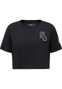 Pro Standard Chicago White Sox Womens Black Boxy Short Sleeve T-Shirt