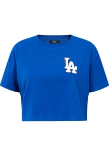 Pro Standard Los Angeles Dodgers Womens Blue Boxy Short Sleeve T-Shirt