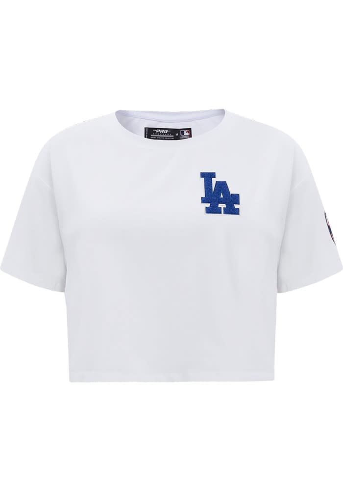 売れ筋商品|||ラルフローレン カットソー トップス レディース Unisex Dodgers Polo Shirt Deckwash White Pro Standard Los Angeles Dodgers Womens WHITE Boxy T-Shirt