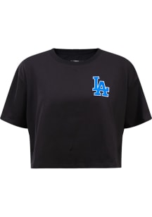 Pro Standard Los Angeles Dodgers Womens Black Boxy Short Sleeve T-Shirt