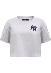 Pro Standard New York Yankees Womens Grey Boxy Short Sleeve T-Shirt