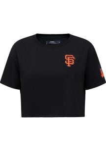 Pro Standard San Francisco Giants Womens Black Boxy Short Sleeve T-Shirt