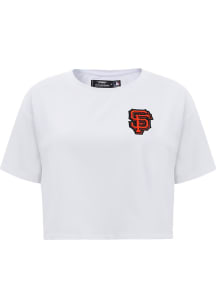 Pro Standard San Francisco Giants Womens White Boxy Short Sleeve T-Shirt