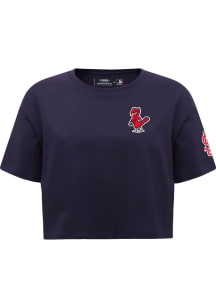 Pro Standard St Louis Cardinals Womens Navy Blue Boxy Short Sleeve T-Shirt