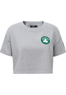 Pro Standard Boston Celtics Womens Grey Boxy Short Sleeve T-Shirt