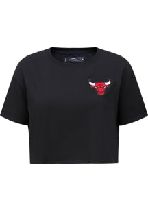 Pro Standard Chicago Bulls Womens Black Boxy Short Sleeve T-Shirt