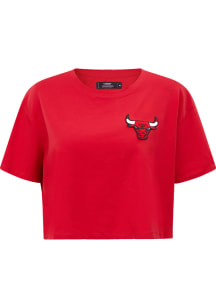 Pro Standard Chicago Bulls Womens Red Boxy Short Sleeve T-Shirt