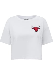 Pro Standard Chicago Bulls Womens White Boxy Short Sleeve T-Shirt
